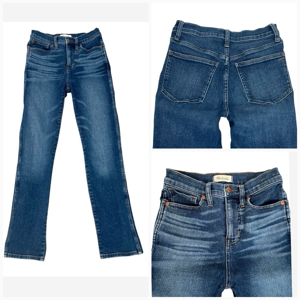 MADEWELL Women Stovepipe Pendelton Wash Jeans High Waist Stretch sz 25 NN54 EUC